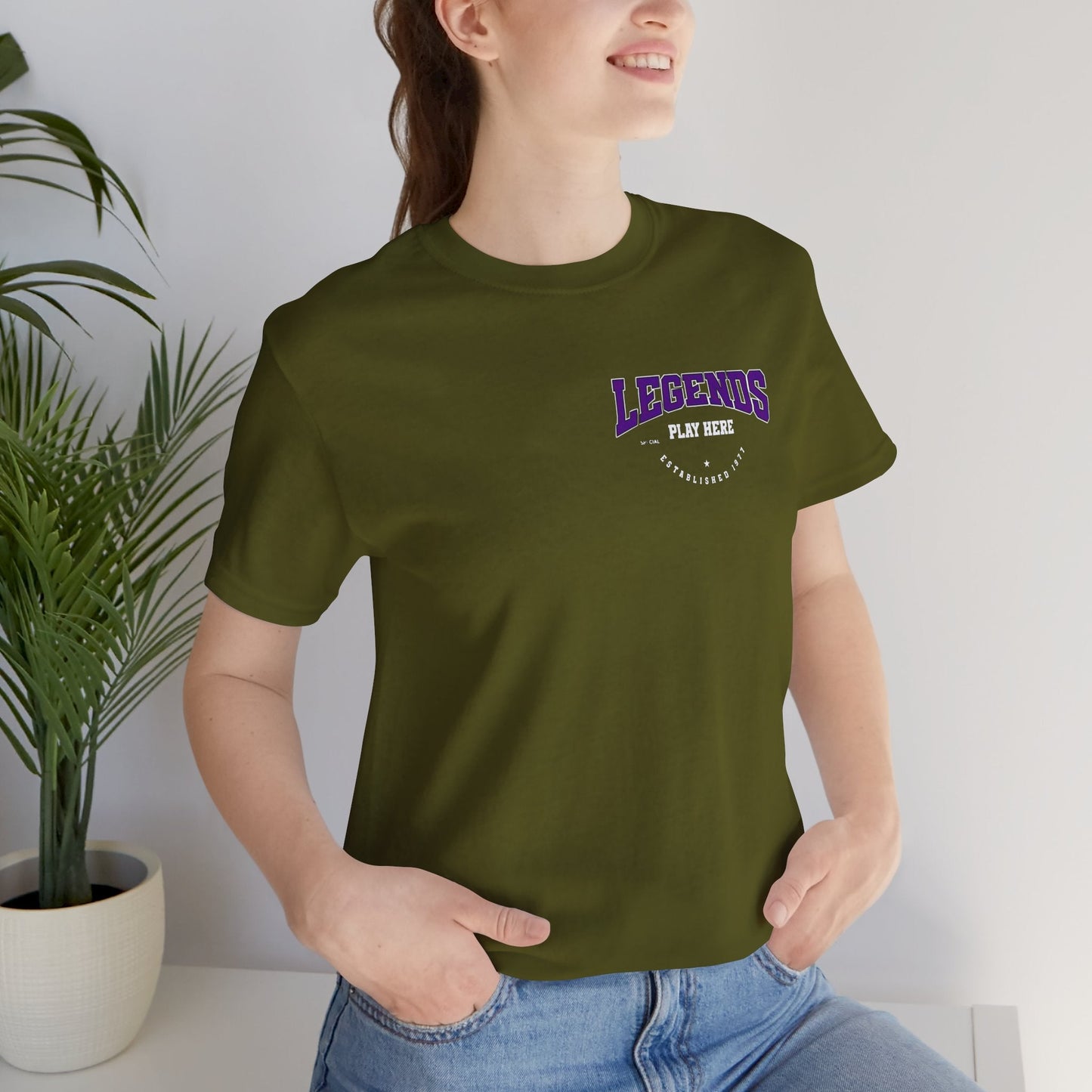 Legends Play Here Tee, Casual Unisex T-Shirt, Gift for Gamers, Birthday, Sports Fan Apparel, Comfortable Everyday Wear Boho Wear