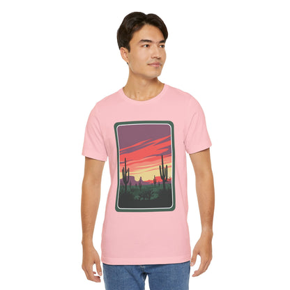 Desert Sunset Tee | Boho Style, Unisex Short Sleeve Shirt, Nature Lover Gift, Adventure Apparel, Outdoor Exploration Clothing Printify