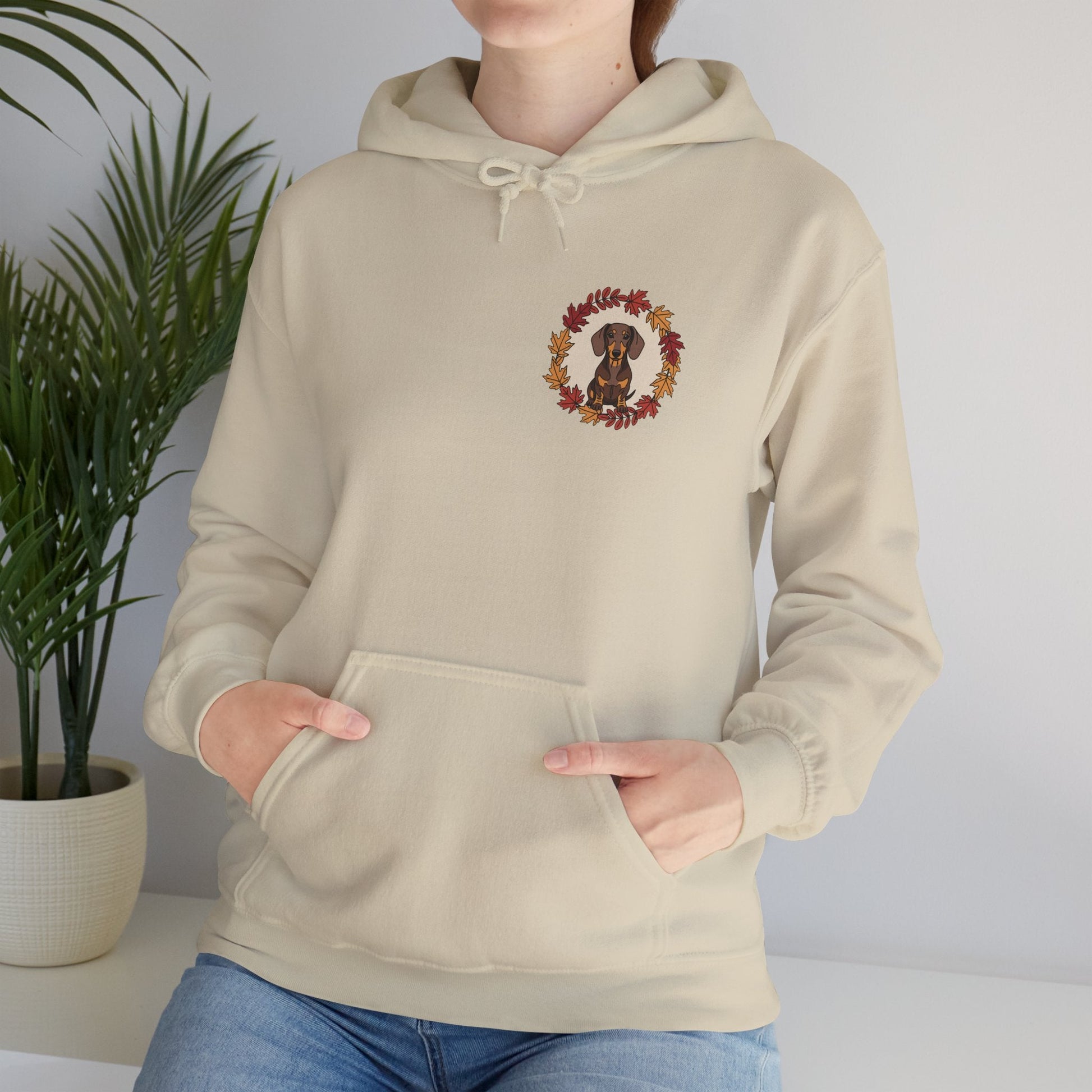 Dog Lover's Autumn Hoodie, Cozy Fall Sweatshirt, Pet Parent Gift, Seasonal Fashion, Unisex Pullover for Dog Owners Printify
