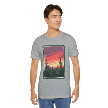 Desert Sunset Tee | Boho Style, Unisex Short Sleeve Shirt, Nature Lover Gift, Adventure Apparel, Outdoor Exploration Clothing Printify