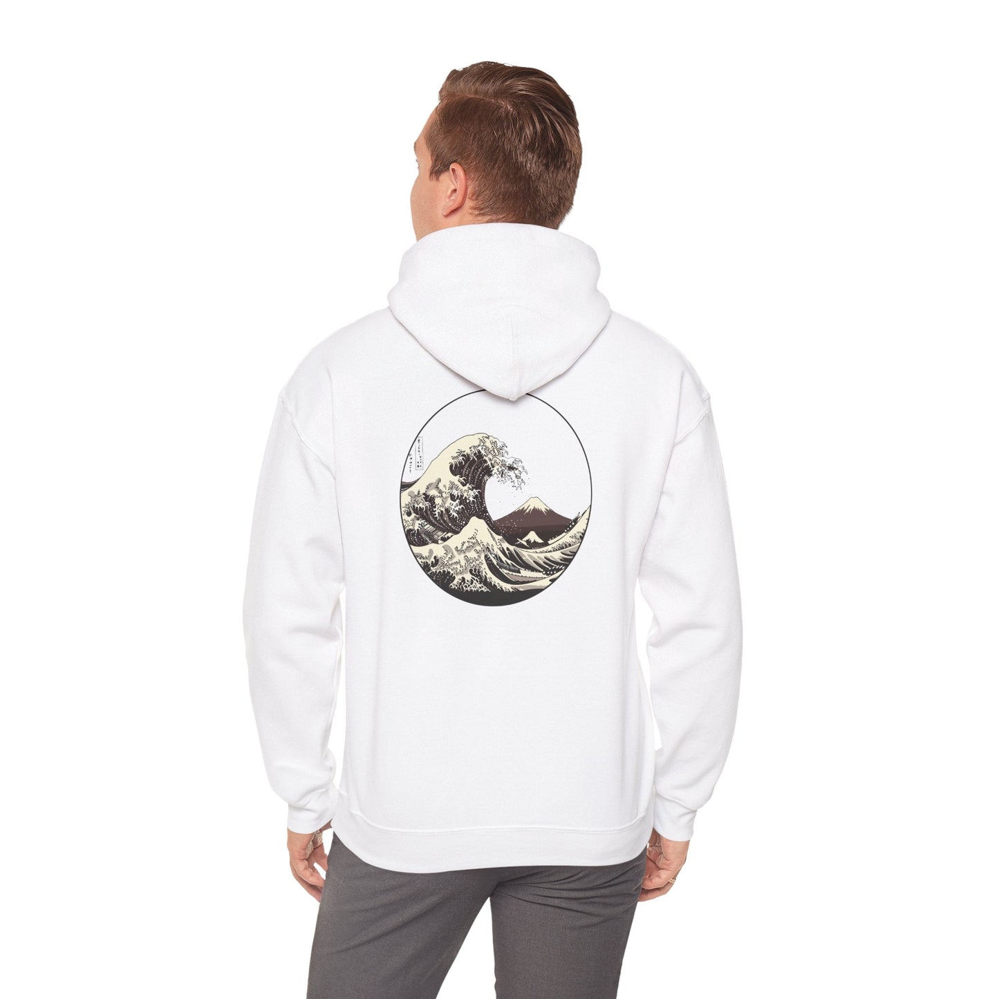 Ocean Wave Graphic Hoodie, Unisex Sweatshirt Gift, Beach Lover Apparel, Cozy Layering, Nature-Inspired Gift Printify