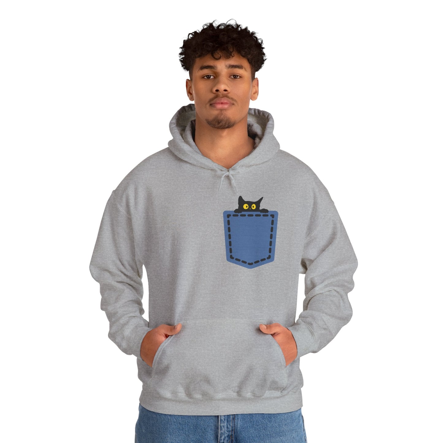 Cat Pocket Hoodie | Cute Cat Lover Gift, Unisex Printify