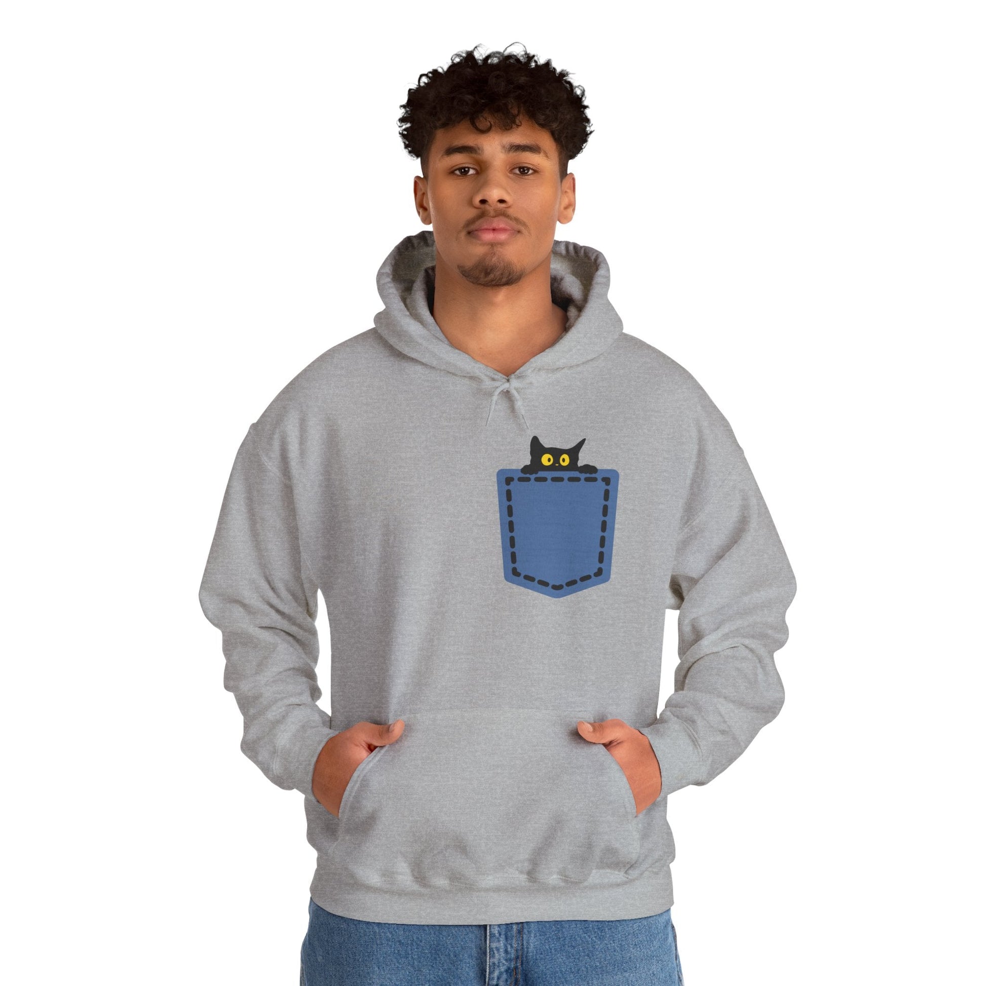 Cat Pocket Hoodie | Cute Cat Lover Gift, Unisex Printify