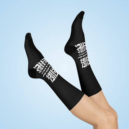 Inspirational Cushioned Crew Socks | Believe in Yourself Boho Wear