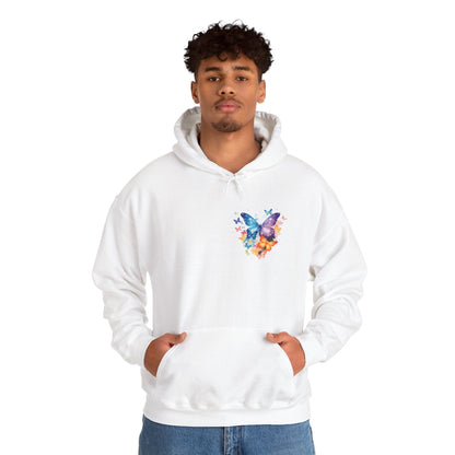 Colorful Butterfly Hoodie - Artistic Unisex Sweatshirt for Spring Adventures Printify