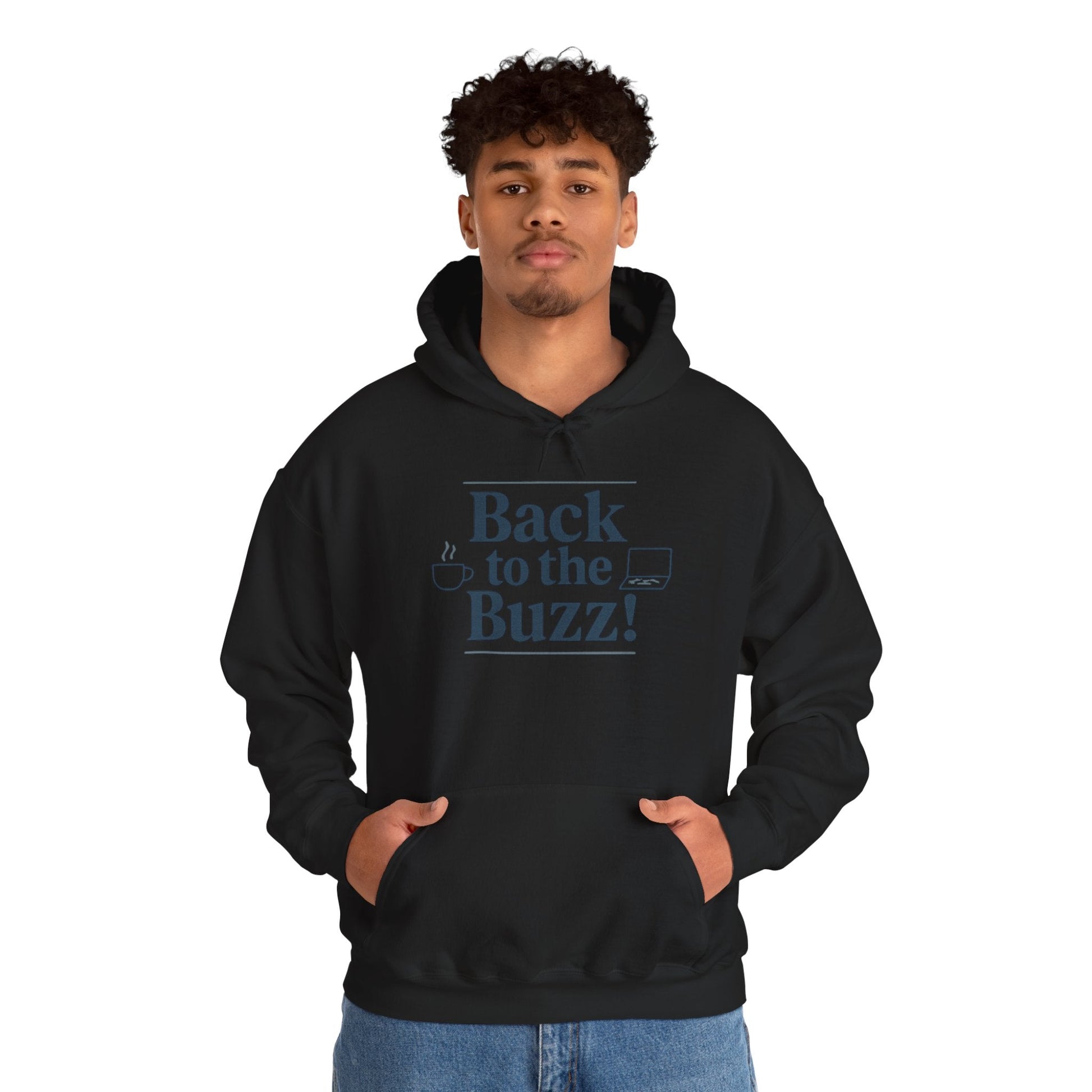 Hooded Sweatshirt - 'back to the buzz' Design Printify