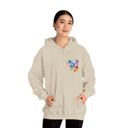 Colorful Butterfly Hoodie - Artistic Unisex Sweatshirt for Spring Adventures Printify