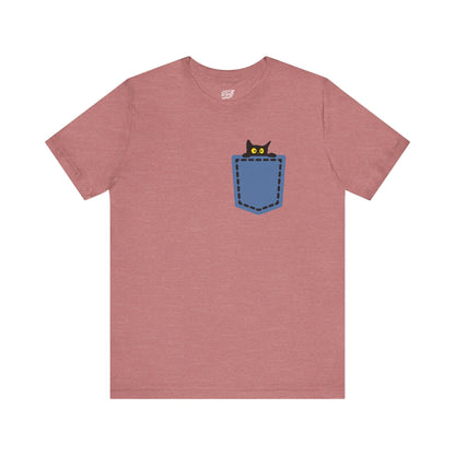 Cat Pocket Tee Printify