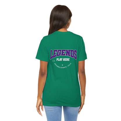 Legends Play Here Tee, Casual Unisex T-Shirt, Gift for Gamers, Birthday, Sports Fan Apparel, Comfortable Everyday Wear Boho Wear