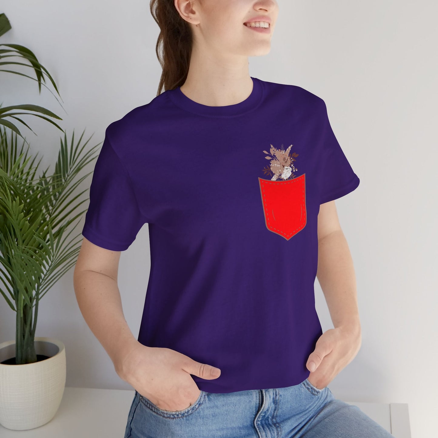 Pocket and Dry Flowers Tee Boho Wear