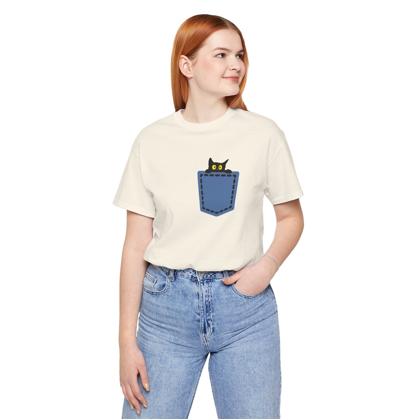 Cat Pocket Tee Boho Wear