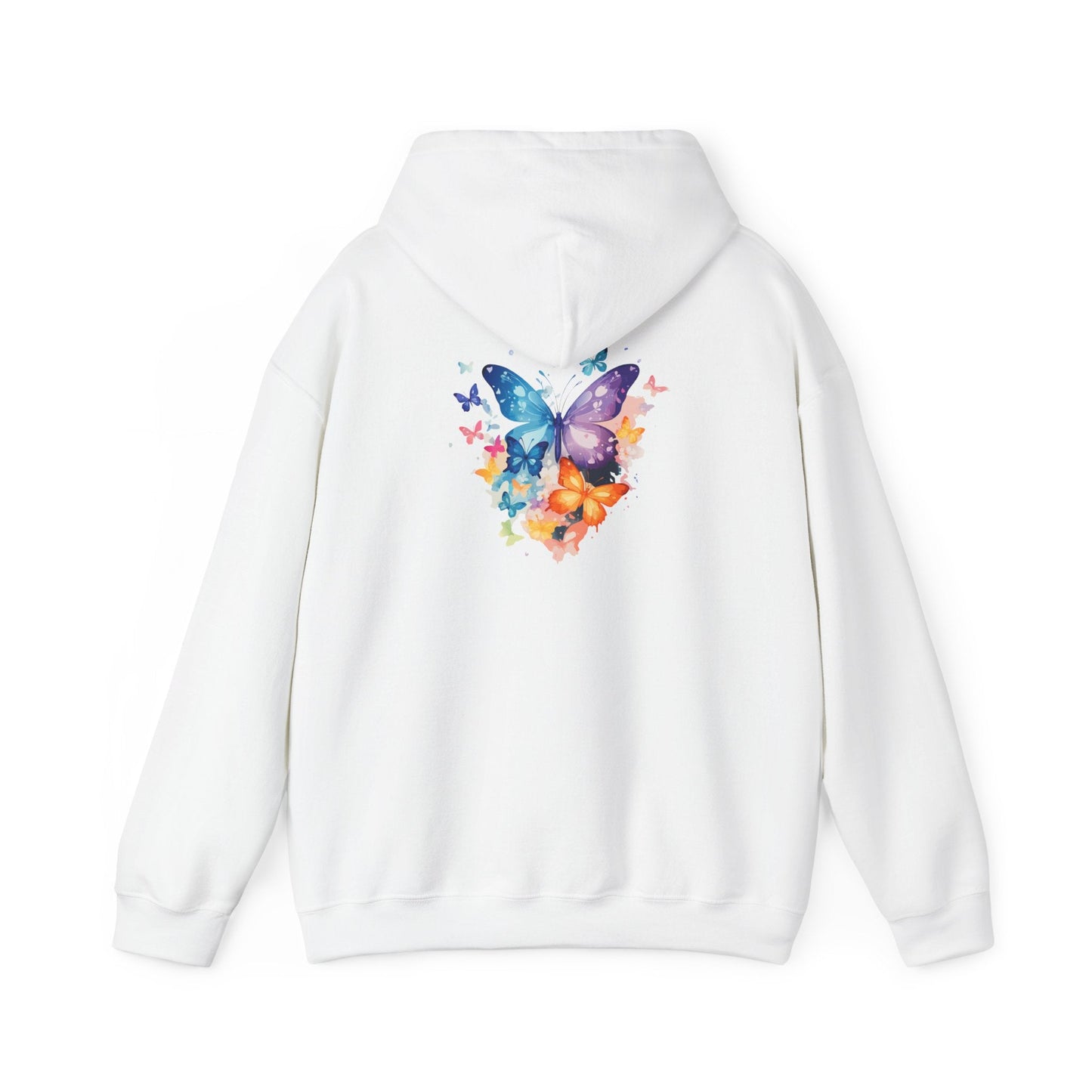 Colorful Butterfly Hoodie - Artistic Unisex Sweatshirt for Spring Adventures Printify