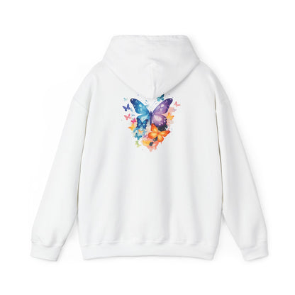 Colorful Butterfly Hoodie - Artistic Unisex Sweatshirt for Spring Adventures Printify