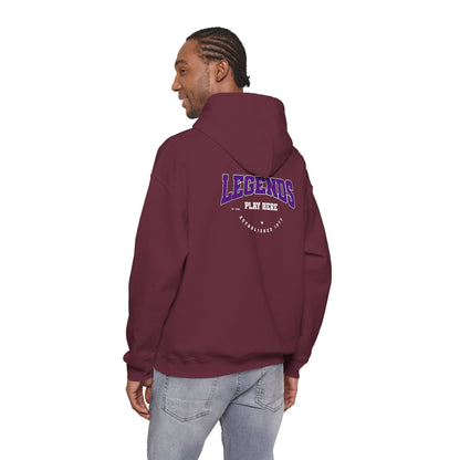 Legends Play Here Hoodie | Unisex Heavy Blend™ Sweatshirt for Gamers, Casual Wear, Friends Gatherings, Cozy Gift Ideas, Unique Style Boho Wear