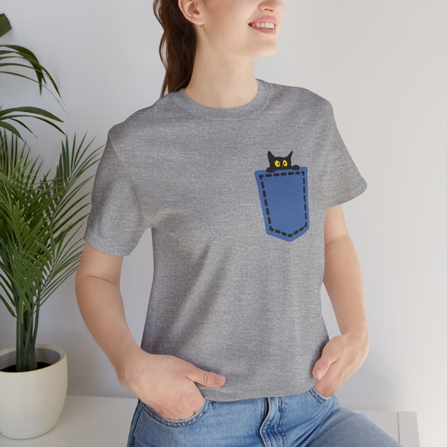 Cat Pocket Tee Boho Wear