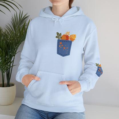 Floral Pocket Hoodie - Cozy Unisex Sweatshirt for Gardening Lovers Boho Wear