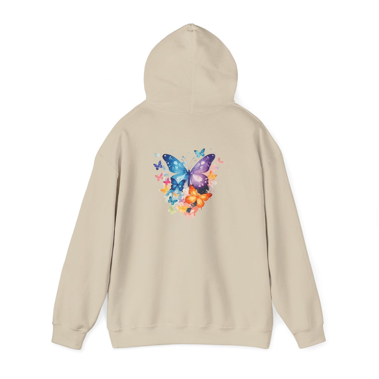 Colorful Butterfly Hoodie - Artistic Unisex Sweatshirt for Spring Adventures Printify
