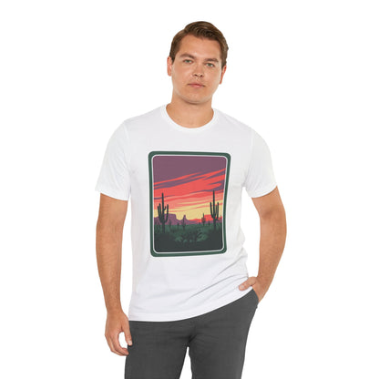 Desert Sunset Tee | Boho Style, Unisex Short Sleeve Shirt, Nature Lover Gift, Adventure Apparel, Outdoor Exploration Clothing Printify