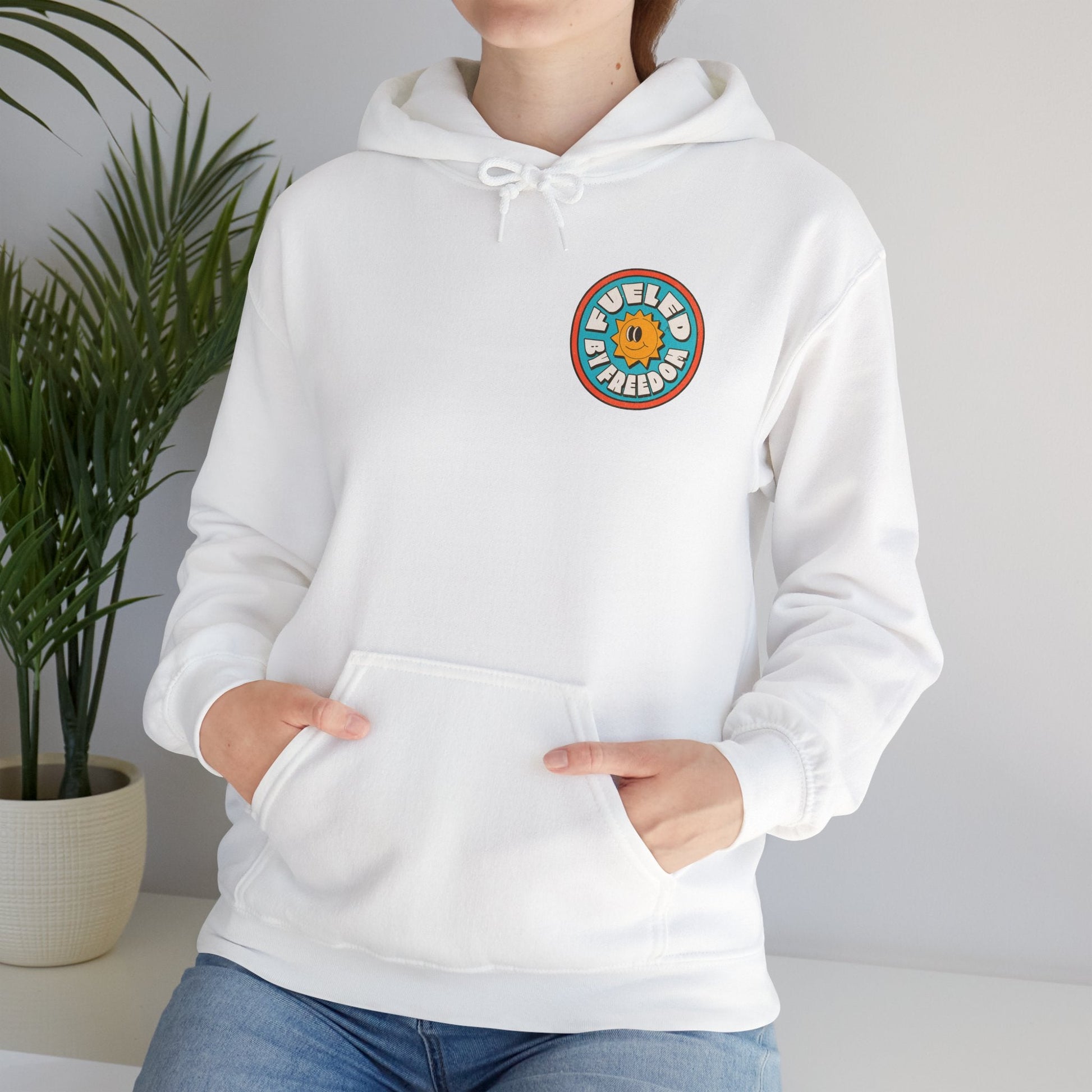 Hooded Sweatshirt Fueled by Freedom Boho Wear
