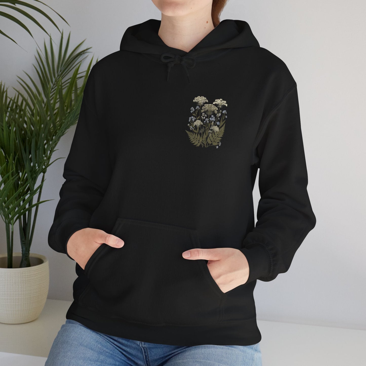 Botanical Print Unisex Hoodie - Embrace Nature Boho Wear