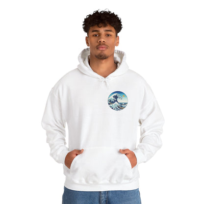 Ocean Wave Graphic Hoodie, Cozy Unisex Sweatshirt, Nature Lover Gift, Beach Vibes Apparel, Art-Inspired Clothing Printify