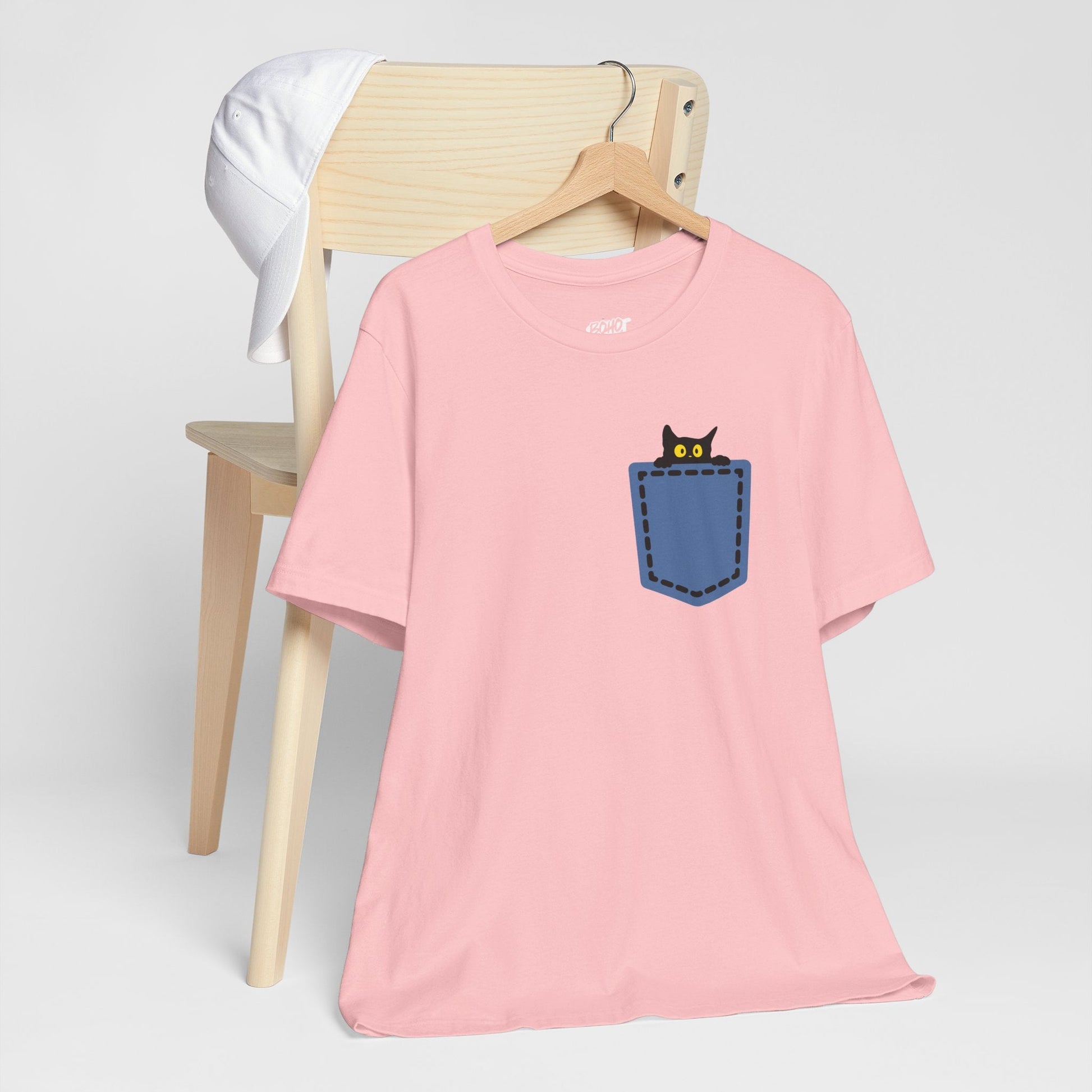 Cat Pocket Tee Boho Wear