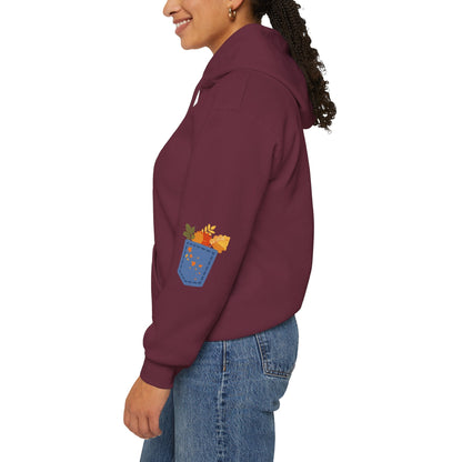 Floral Pocket Hoodie - Cozy Unisex Sweatshirt for Gardening Lovers Boho Wear