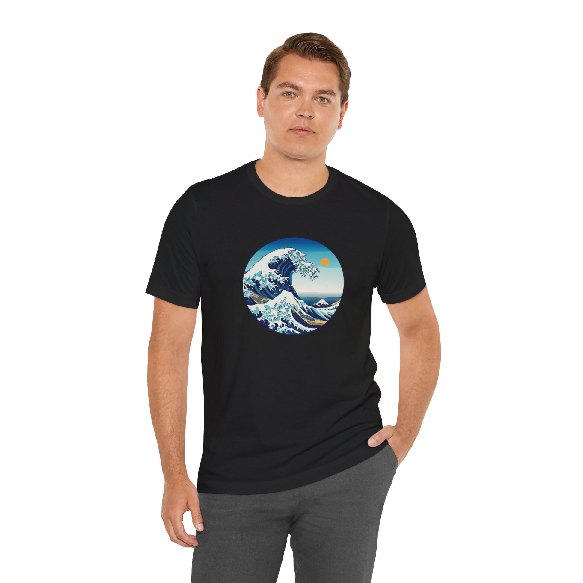 Ocean Wave Graphic Tee - Perfect for Beach Lovers, Summer Vibes, Casual Outfits, Gift for Surfers, Eco-Friendly Fashion Printify