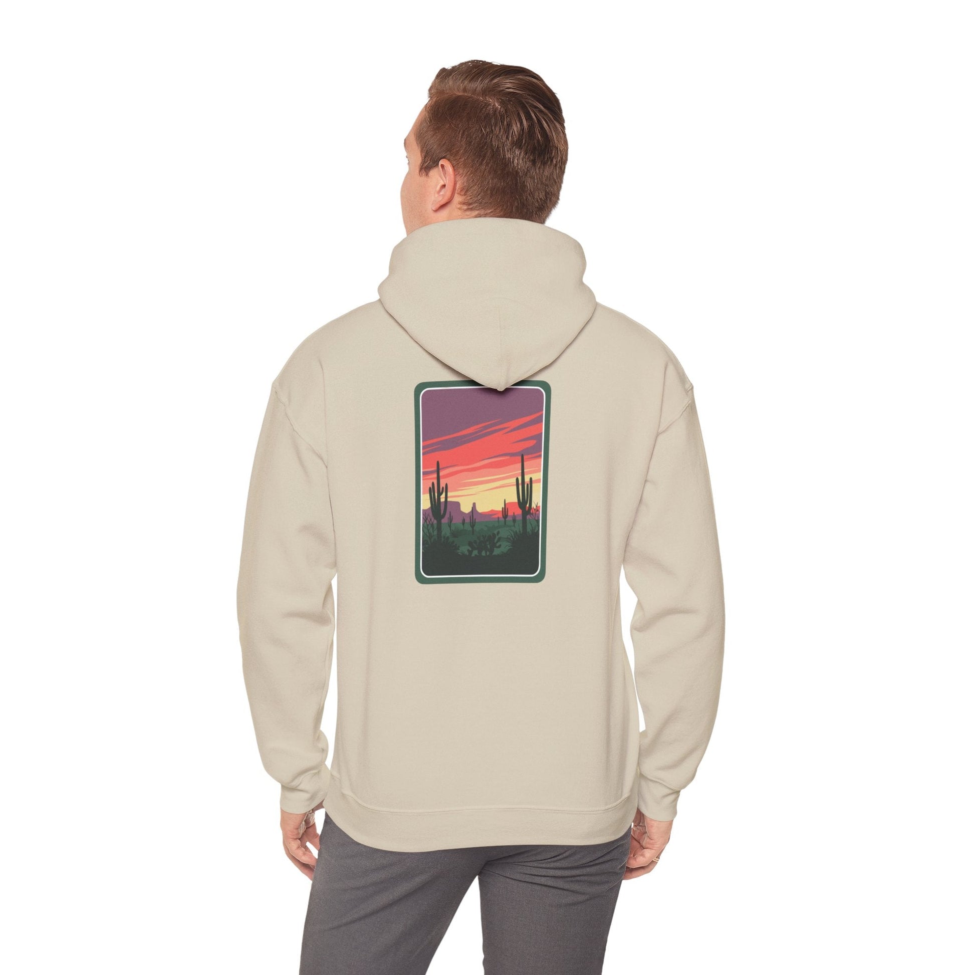 Desert Sunset Hoodie - Cozy Unisex Sweatshirt for Outdoor Lovers, Perfect for Gifts, Travel, Camping, and Relaxation Printify