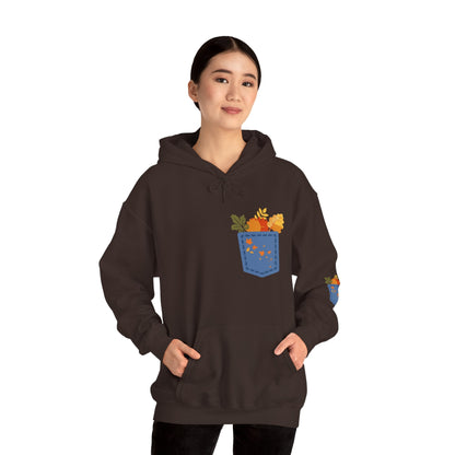 Floral Pocket Hoodie - Cozy Unisex Sweatshirt for Gardening Lovers Boho Wear