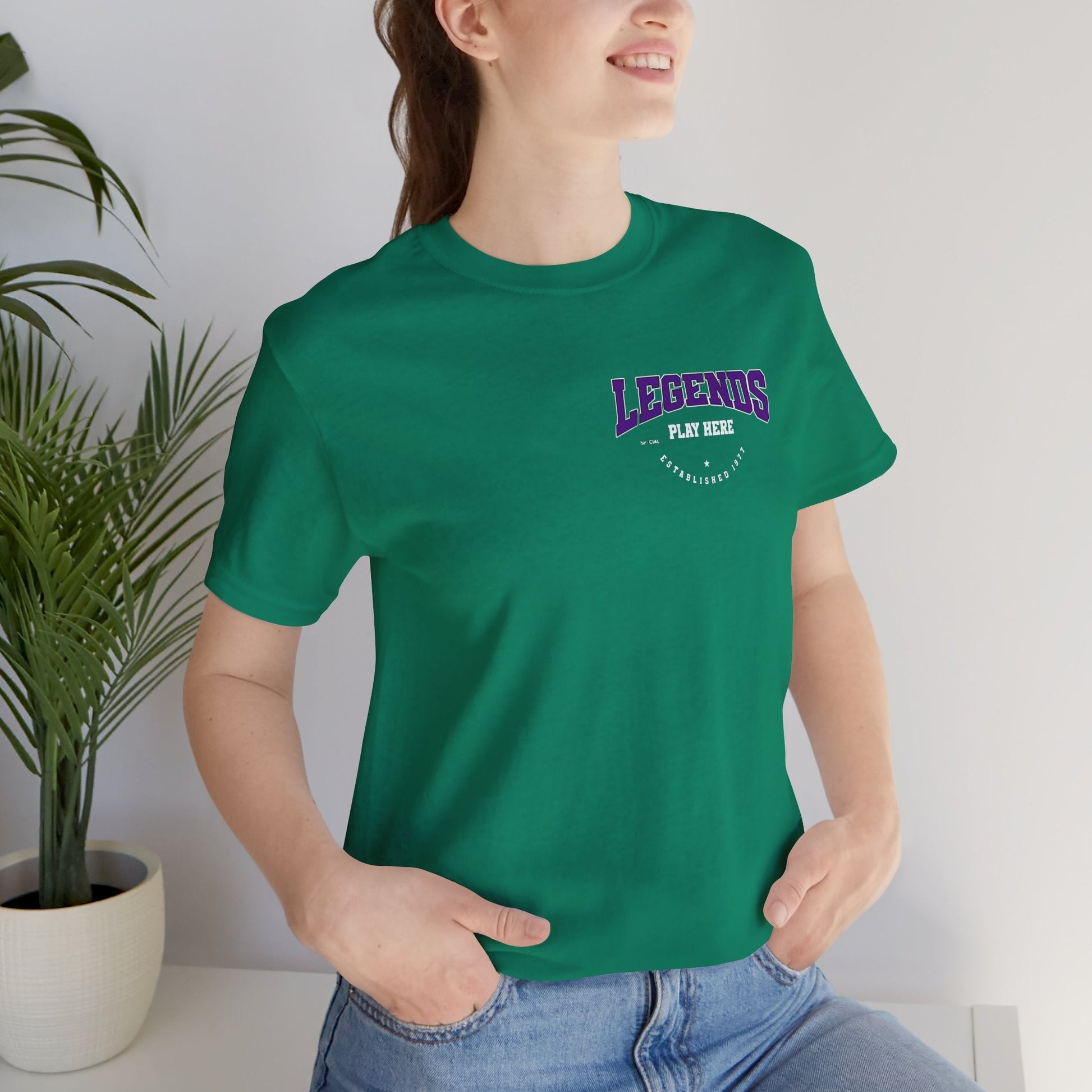 Legends Play Here Tee, Casual Unisex T-Shirt, Gift for Gamers, Birthday, Sports Fan Apparel, Comfortable Everyday Wear Boho Wear