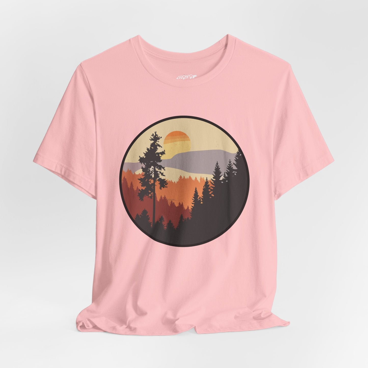 Sunset Forest Unisex Tee | Nature Lover Shirt, Hiking Apparel, Outdoor Gift, Eco-Friendly Fashion, Casual Wear Boho Wear