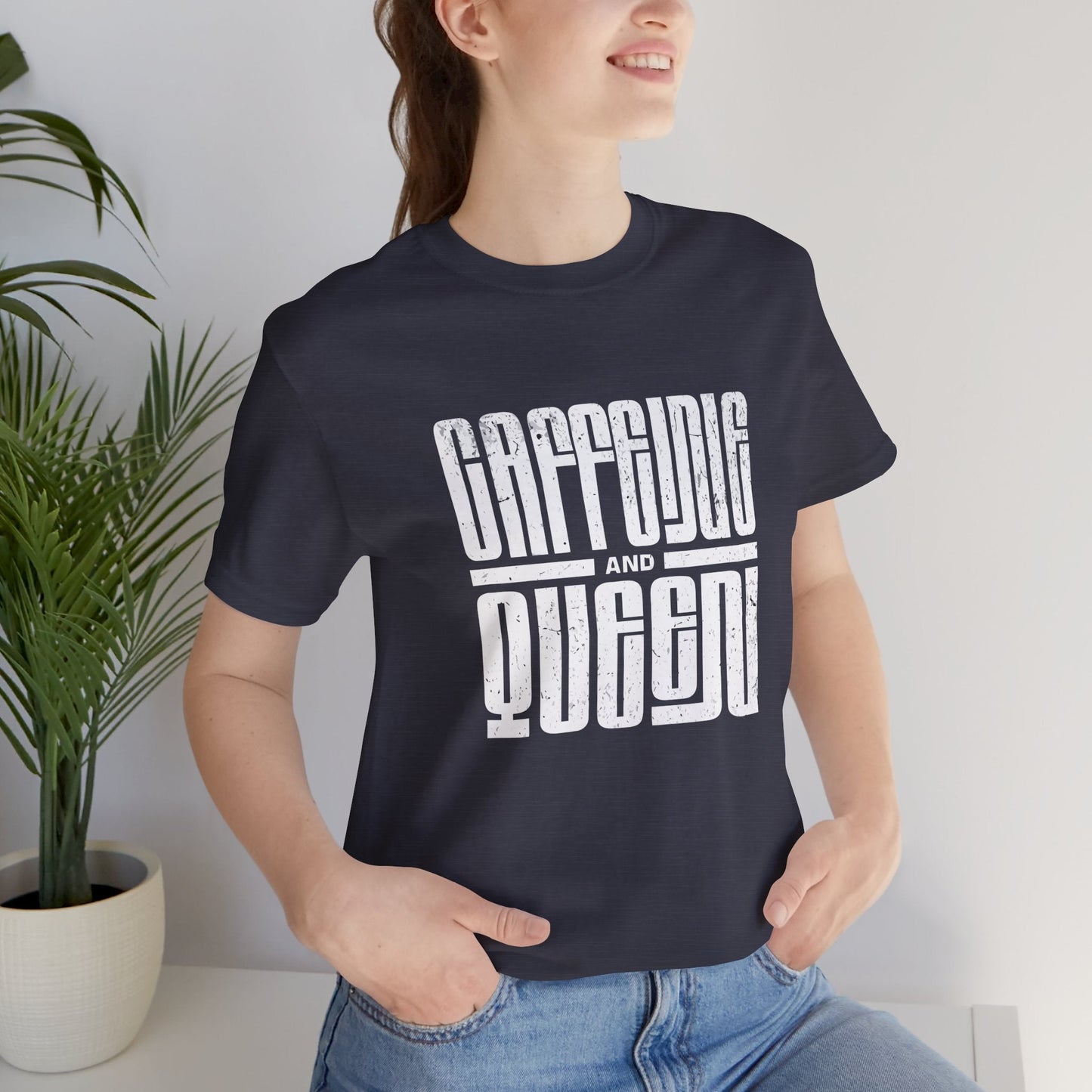 T-Shirt for Coffee Lovers - Caffeine Queen Design Boho Wear