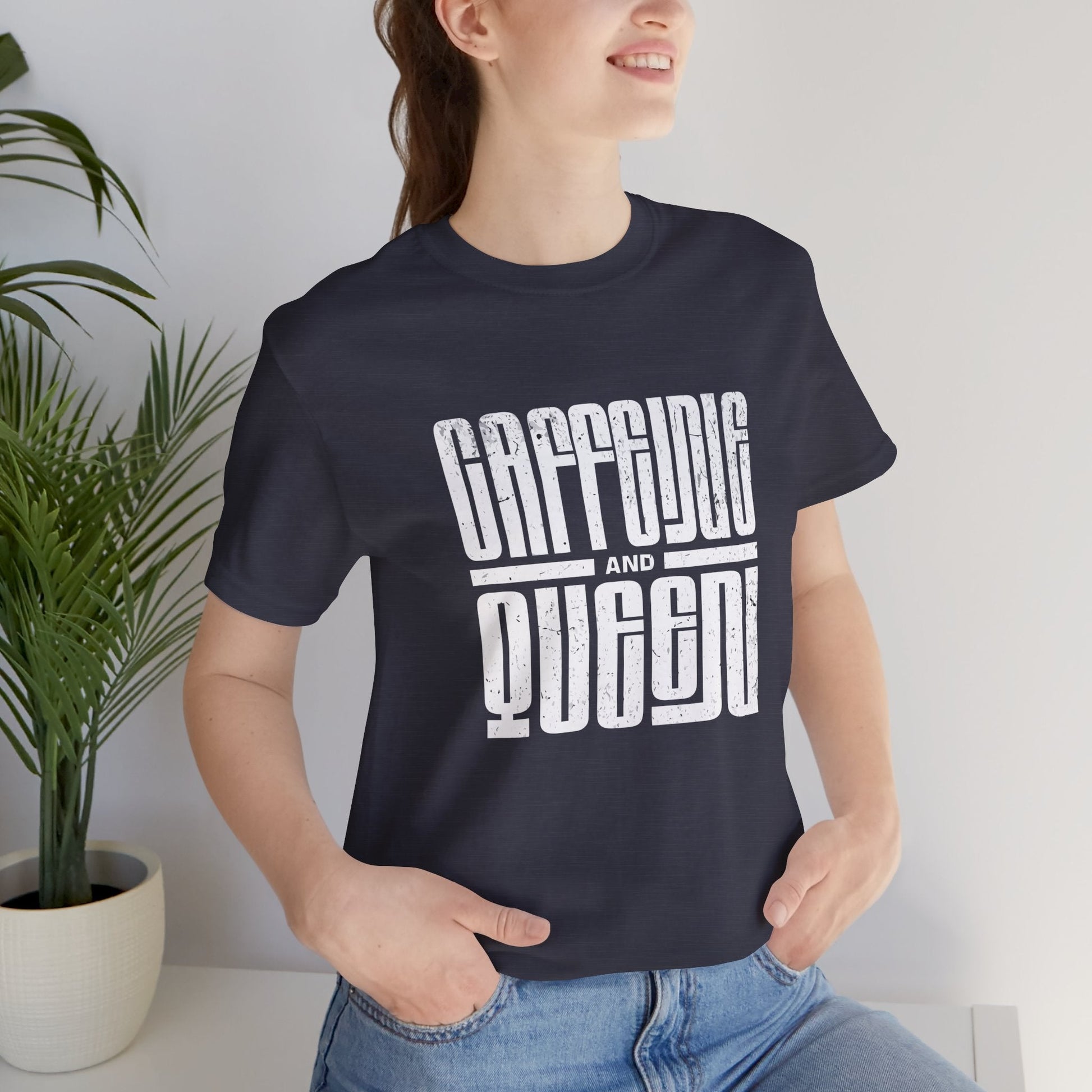 T-Shirt for Coffee Lovers - Caffeine Queen Design Boho Wear