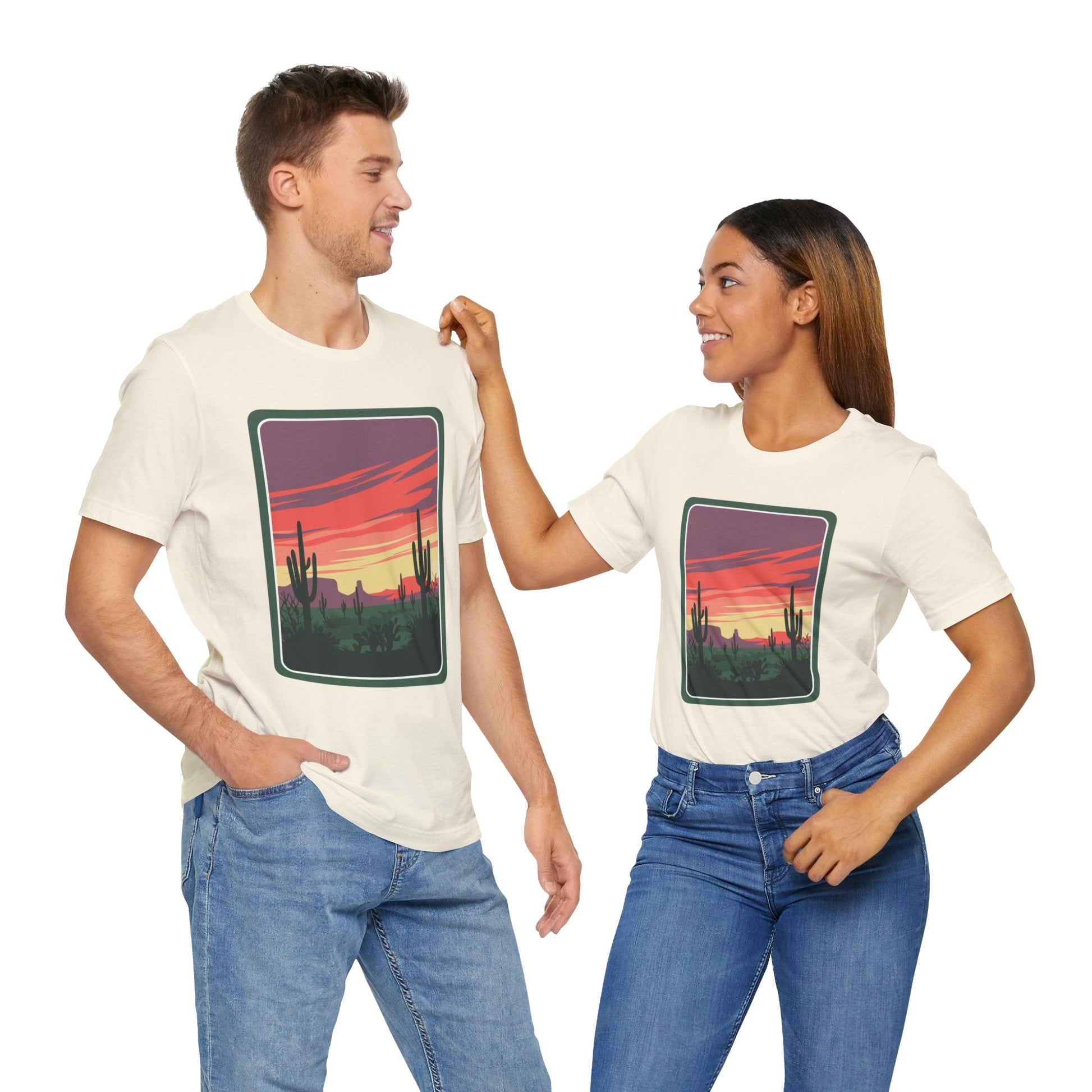 Desert Sunset Tee | Boho Style, Unisex Short Sleeve Shirt, Nature Lover Gift, Adventure Apparel, Outdoor Exploration Clothing Printify