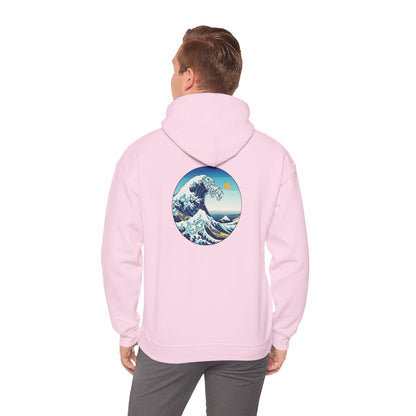 Ocean Wave Graphic Hoodie, Cozy Unisex Sweatshirt, Nature Lover Gift, Beach Vibes Apparel, Art-Inspired Clothing Boho Wear