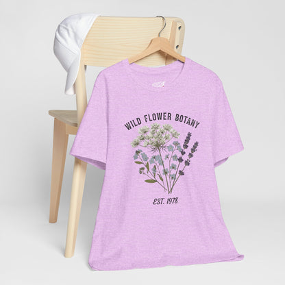 Wild Flower Botany Unisex Tee - Nature-Inspired Floral Shirt Boho Wear
