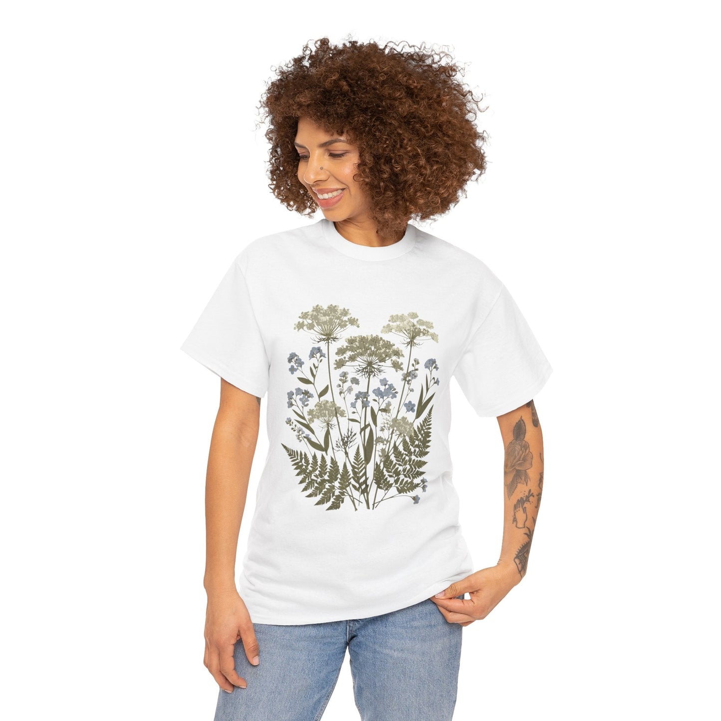 Botanical Art Unisex Heavy Cotton Tee Printify