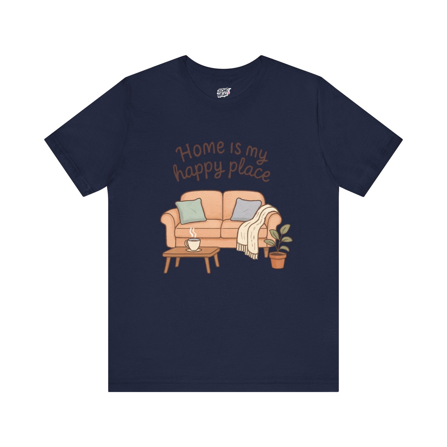 T-Shirt - Home is my Happy Place - Unisex Jersey Short Sleeve Tee Boho Wear