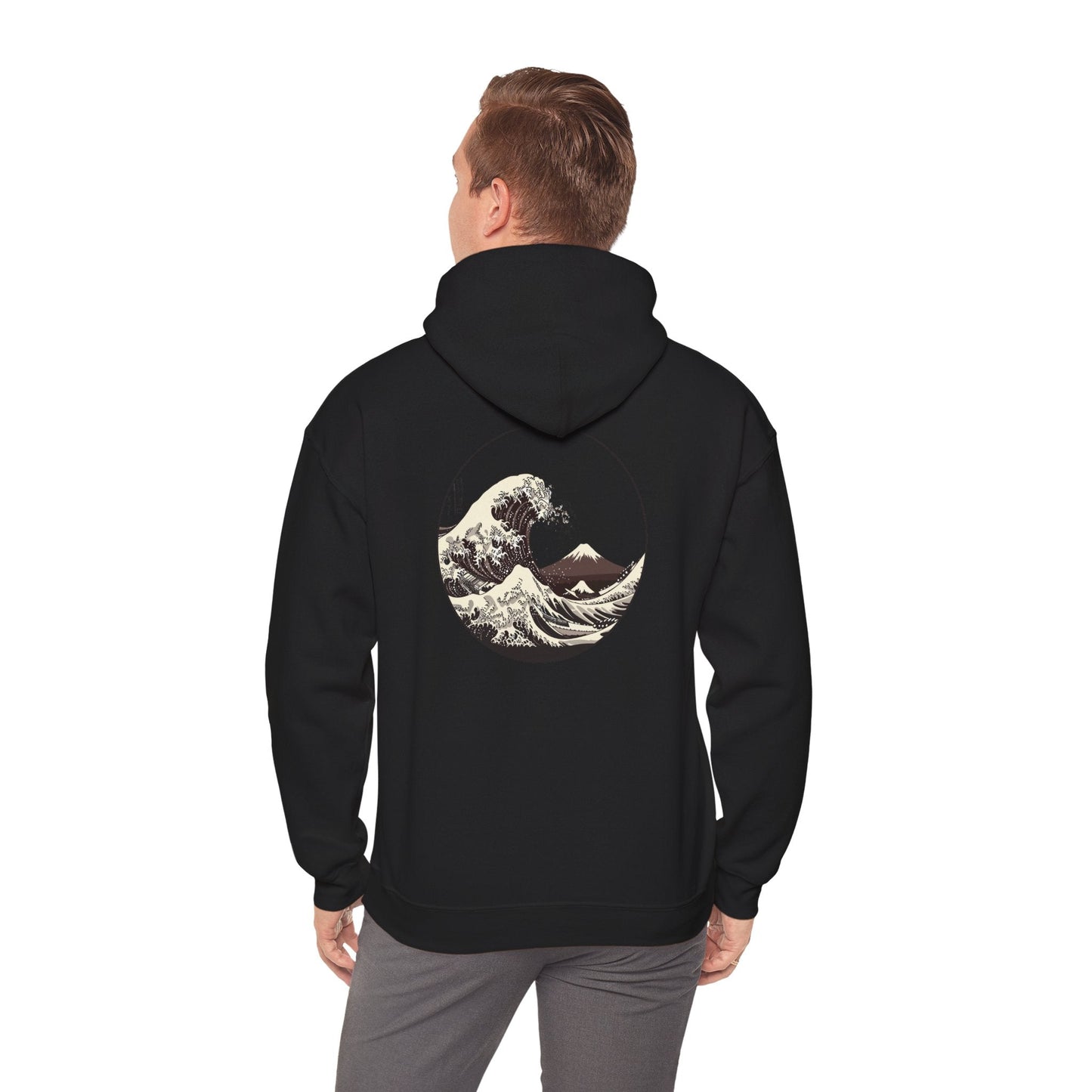 Ocean Wave Graphic Hoodie, Unisex Sweatshirt Gift, Beach Lover Apparel, Cozy Layering, Nature-Inspired Gift Printify