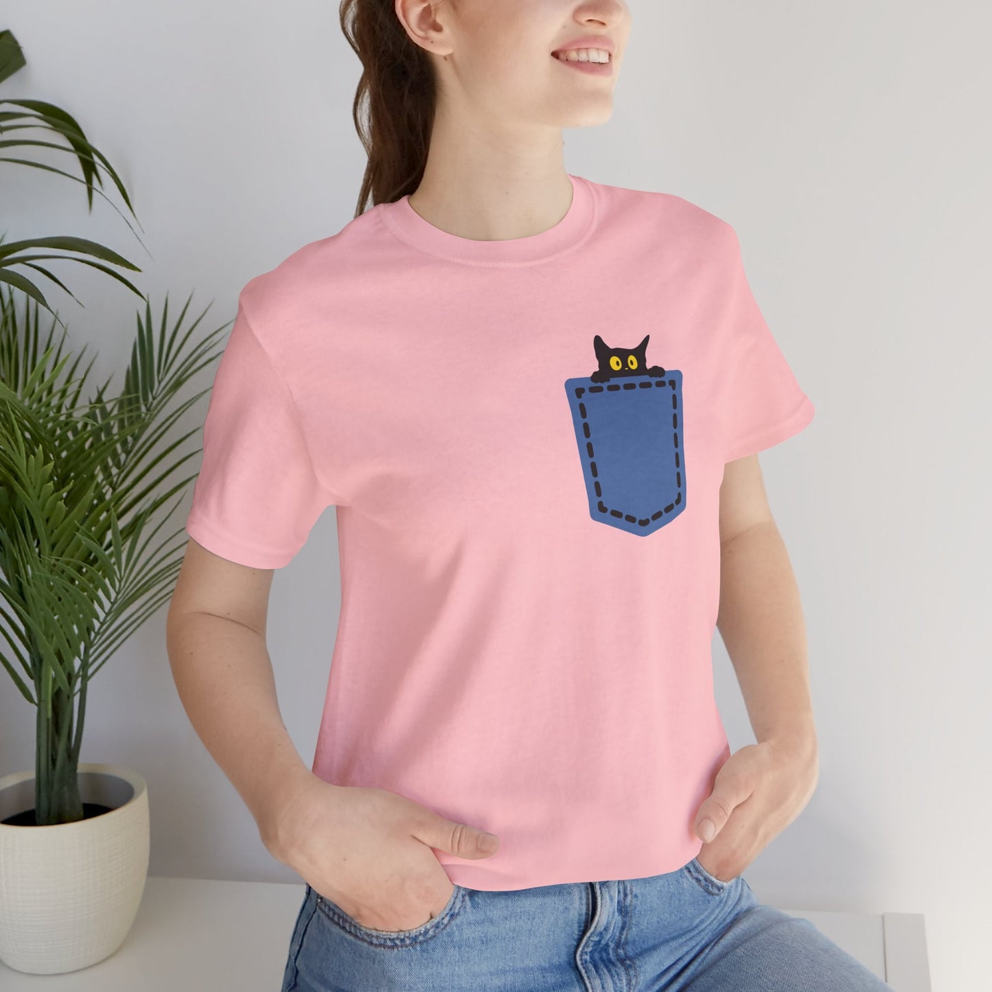 Cat Pocket Tee Boho Wear