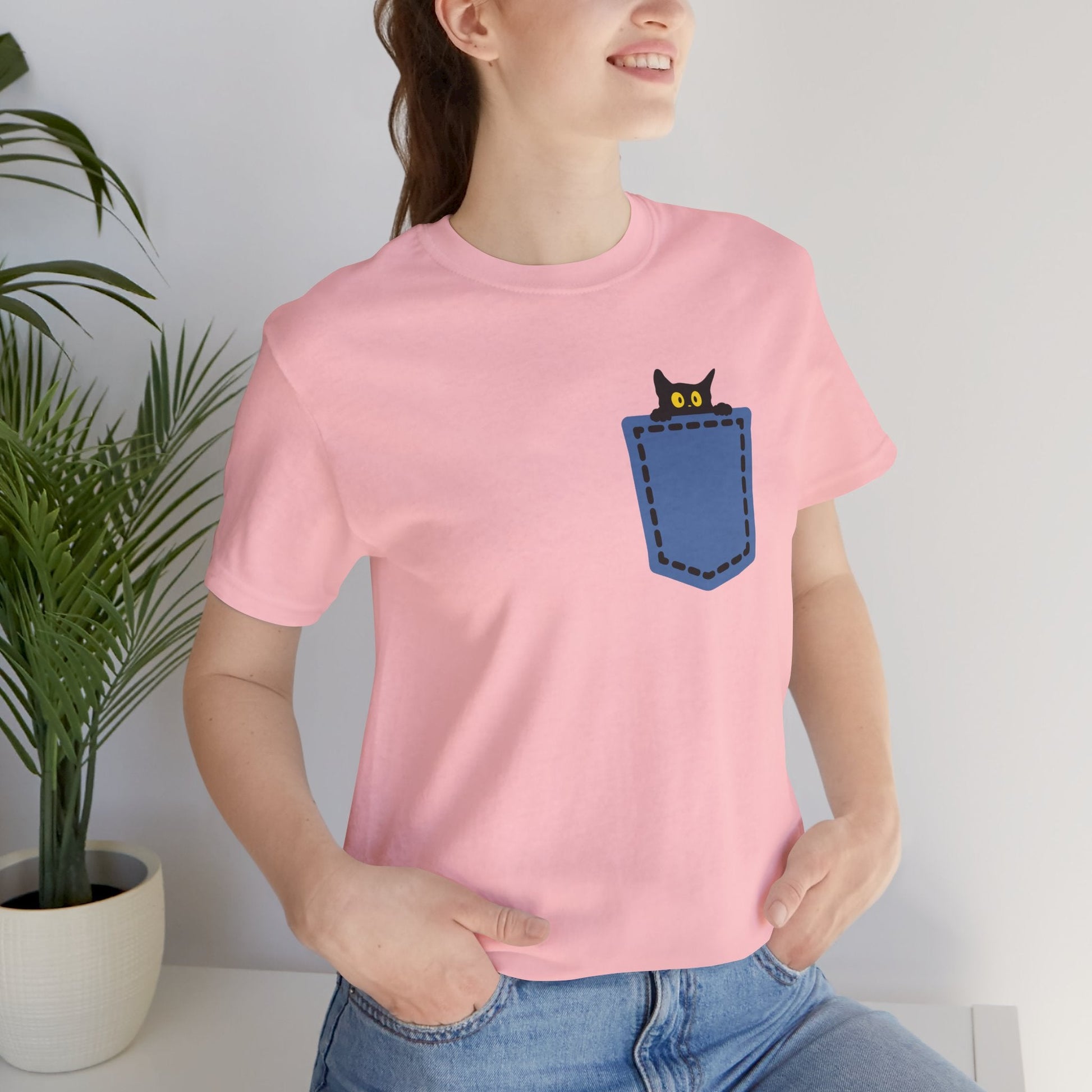 Cat Pocket Tee Boho Wear