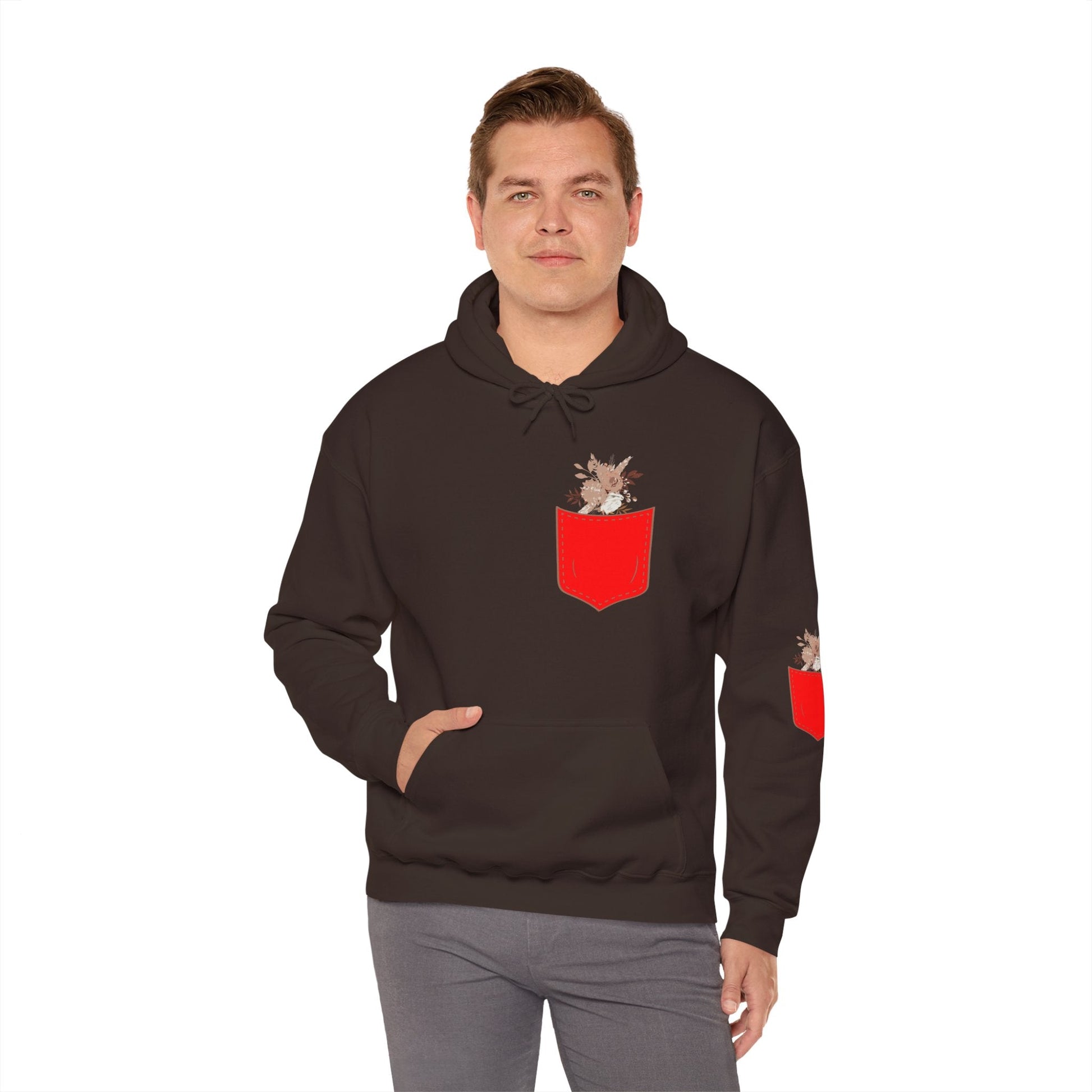 Funny Botanic Autumn Unisex Hoodie Sweatshirt with Pocket Flowers Printify