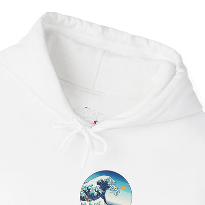 Ocean Wave Graphic Hoodie, Cozy Unisex Sweatshirt, Nature Lover Gift, Beach Vibes Apparel, Art-Inspired Clothing Printify