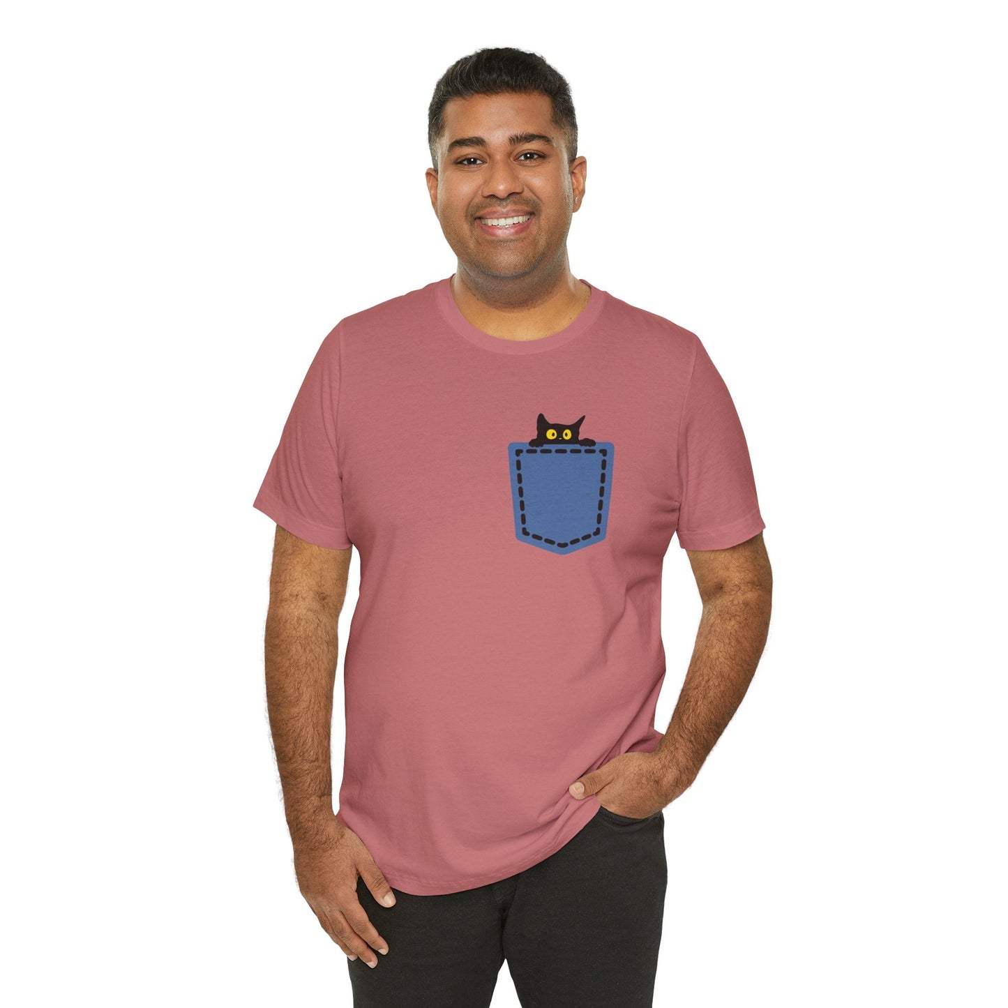 Cat Pocket Tee Printify