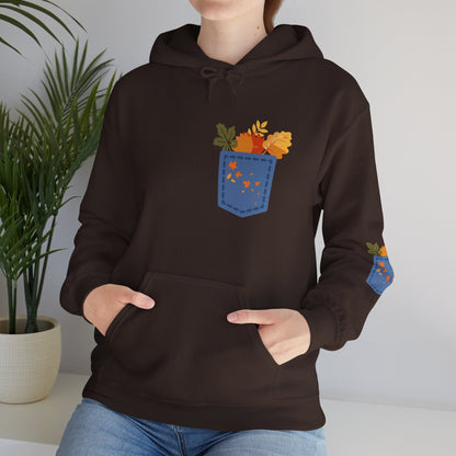 Floral Pocket Hoodie - Cozy Unisex Sweatshirt for Gardening Lovers Boho Wear