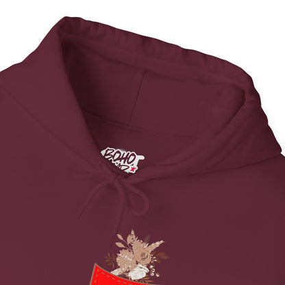 Funny Botanic Autumn Unisex Hoodie Sweatshirt with Pocket Flowers Printify