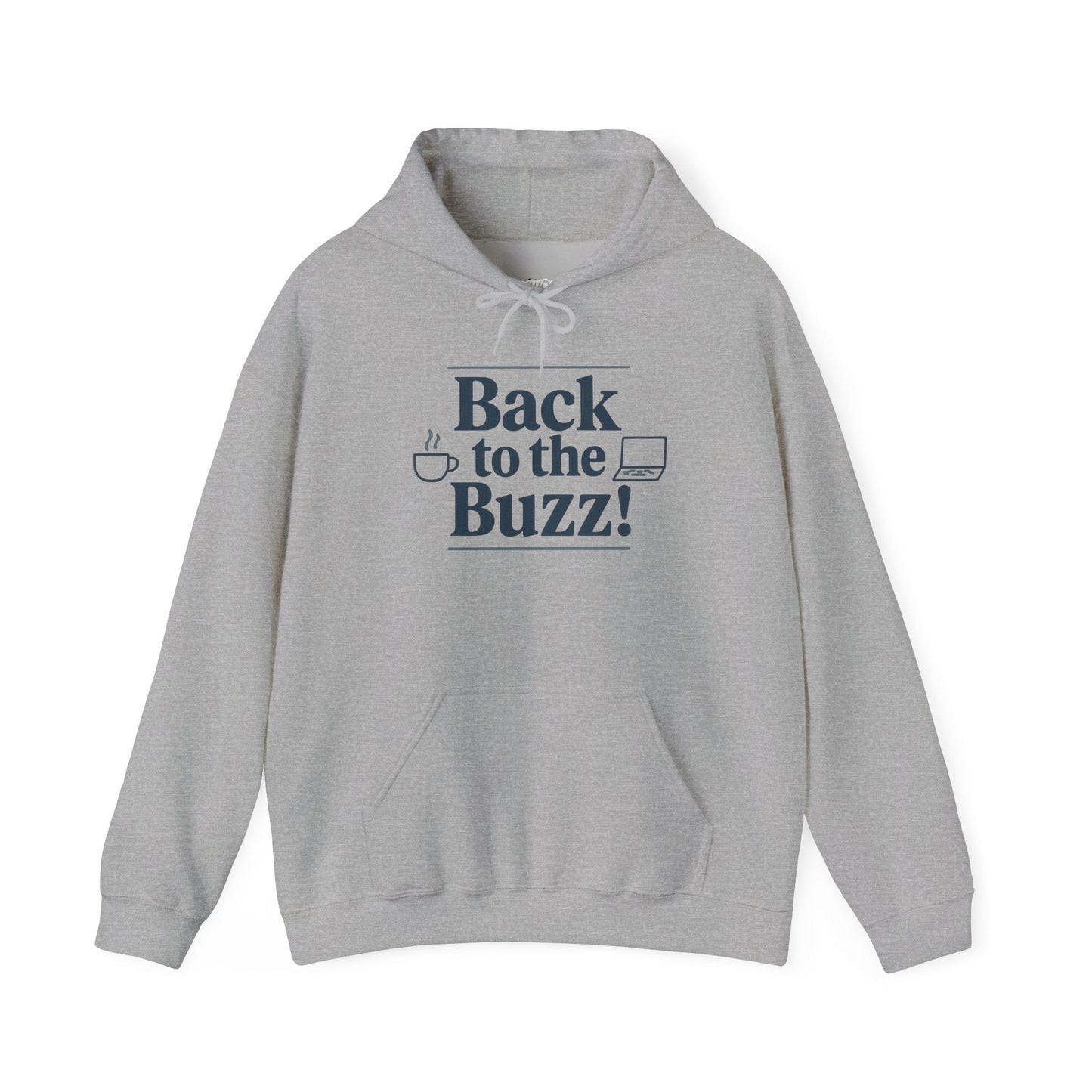 Hooded Sweatshirt - 'back to the buzz' Design Printify