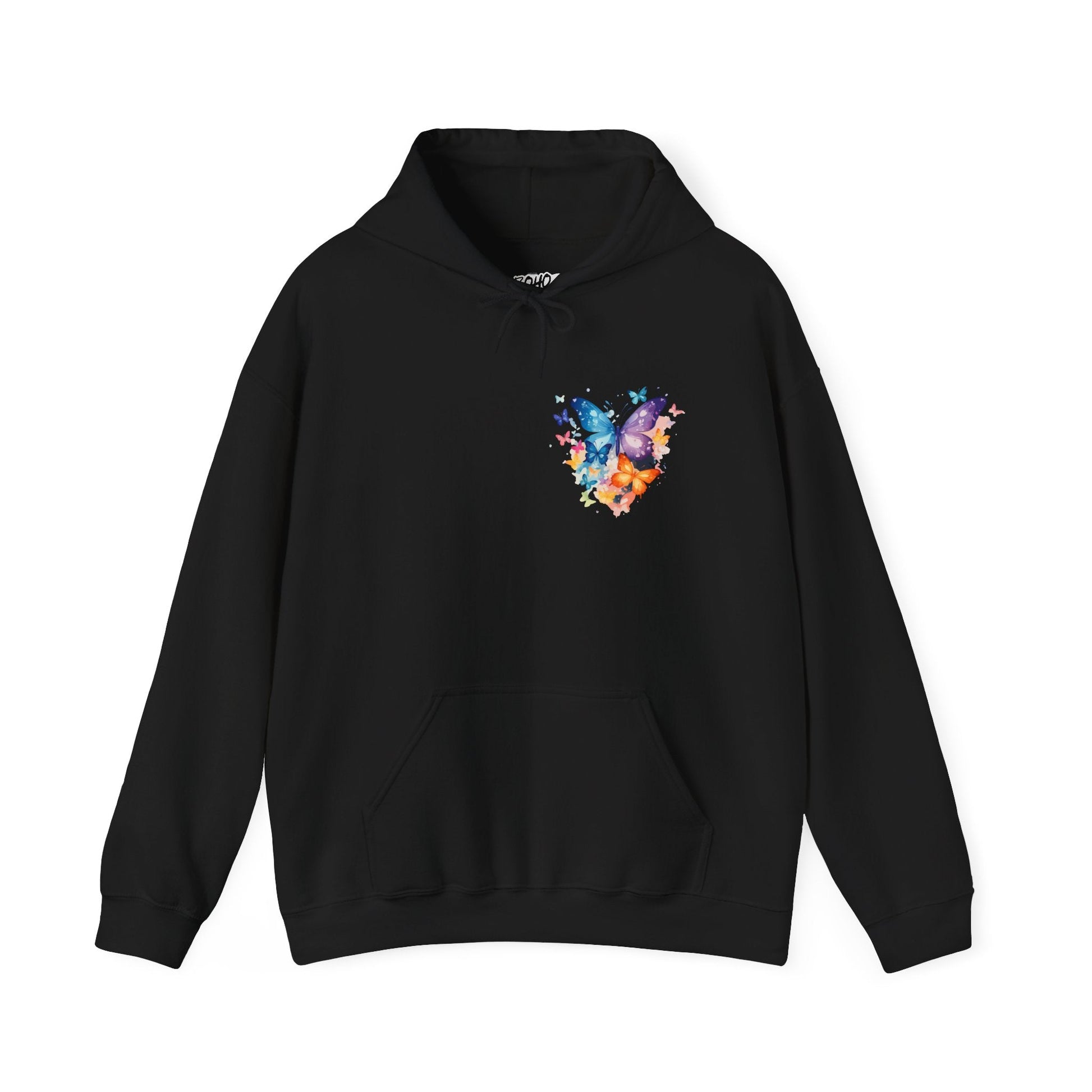 Colorful Butterfly Hoodie - Artistic Unisex Sweatshirt for Spring Adventures Printify