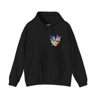 Colorful Butterfly Hoodie - Artistic Unisex Sweatshirt for Spring Adventures Printify
